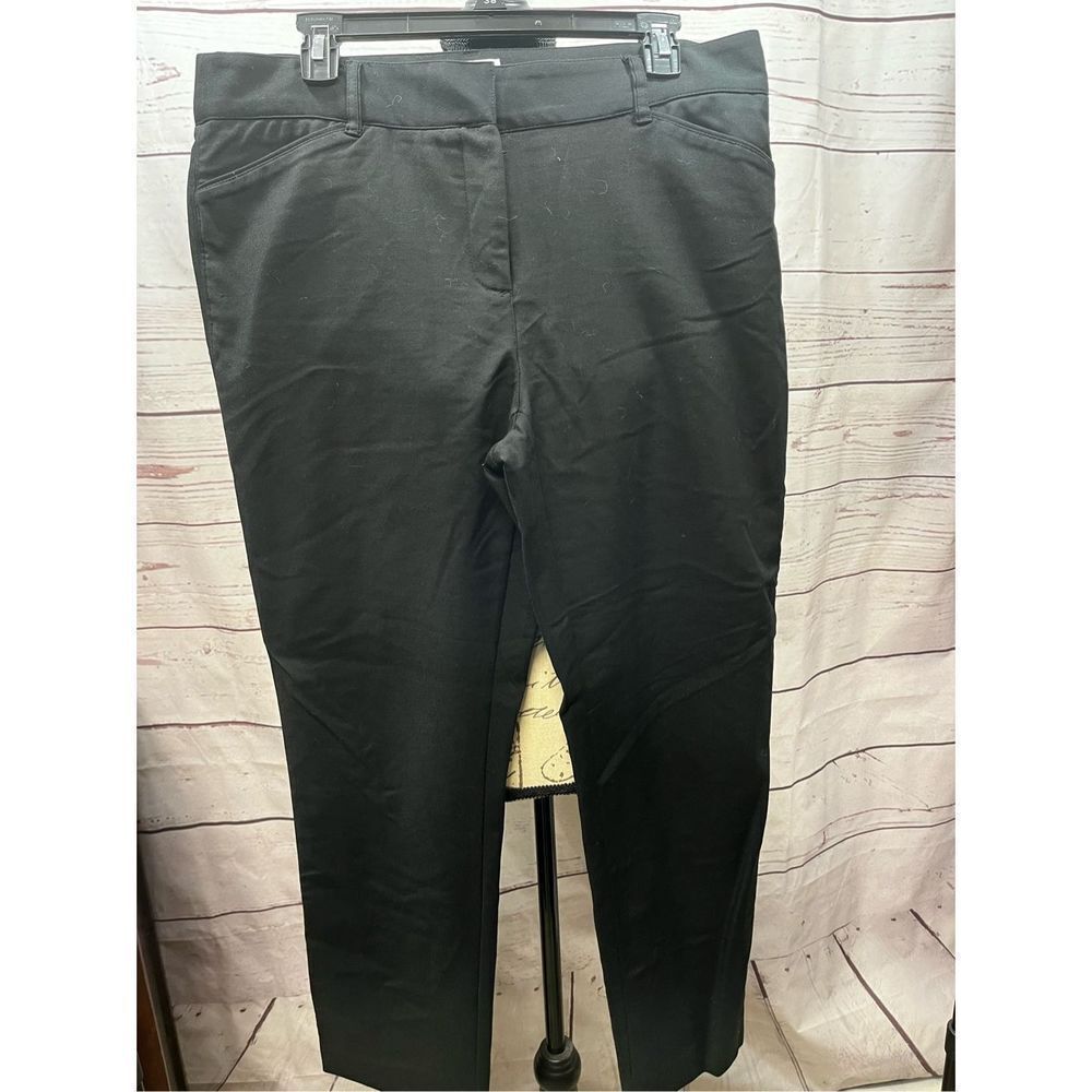 Charter Club Pant Shop Classic Fit‎ Black Stretch Trousers Pants Womens Size 14